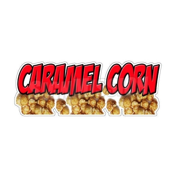 Safety Sign, 1.5 in Height, Vinyl, 48 in Length, Caramel Corn
